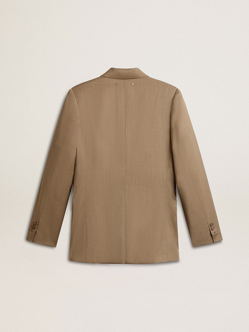 Golden Goose Women's dove-gray double-breasted blazer outlook