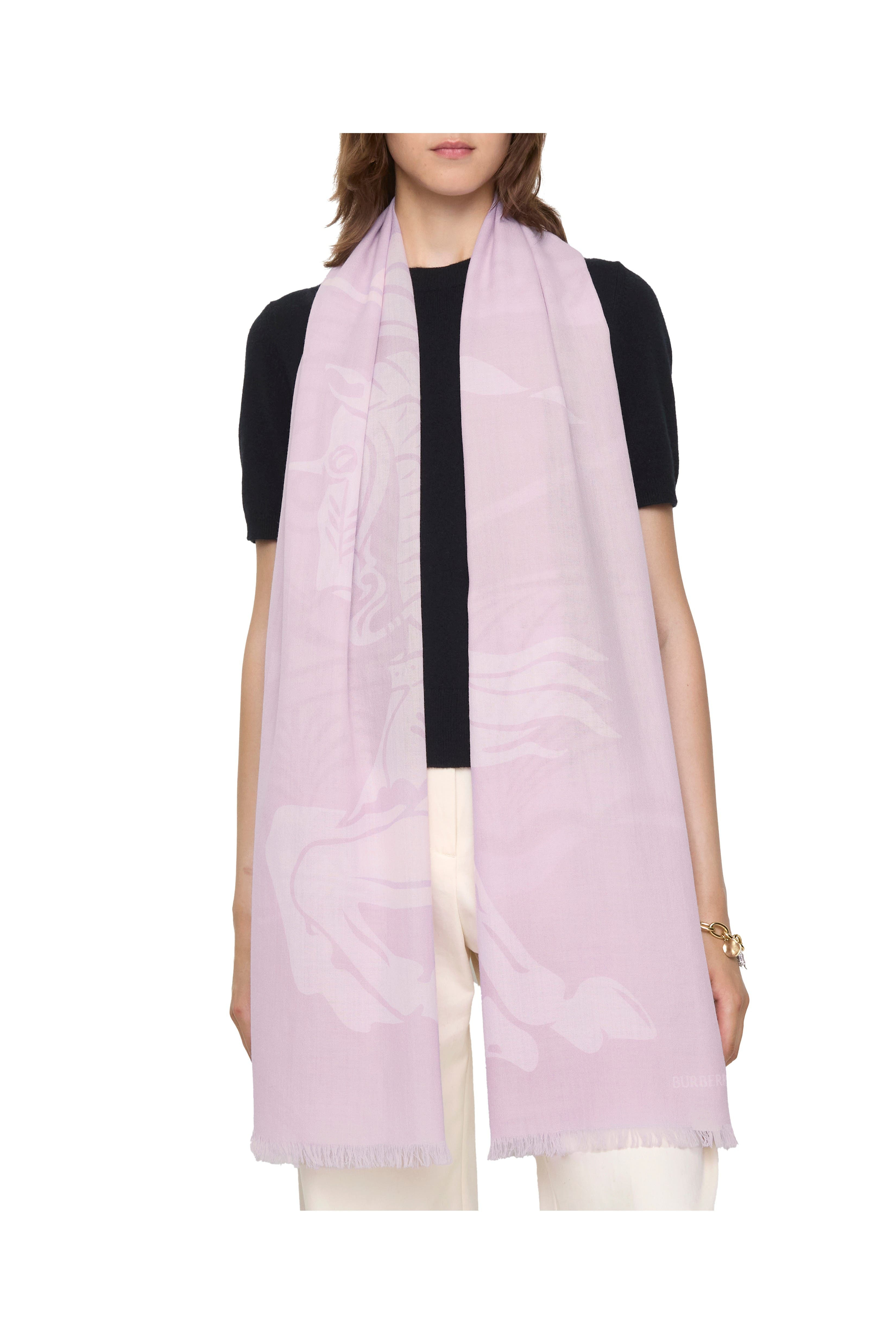 burberry Wide EKD Wool Scarf in Fondant at Nordstrom - 2