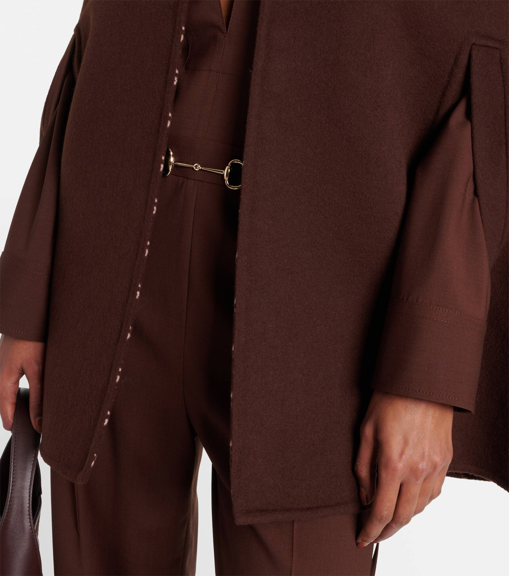 Horsebit wool cape - 5