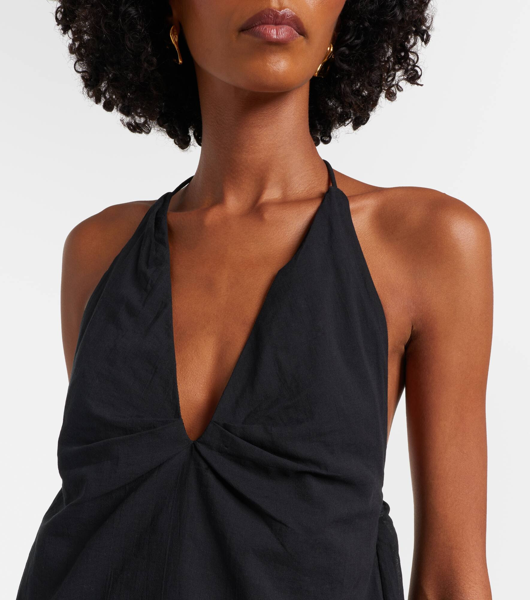 Azura halterneck cotton top - 4
