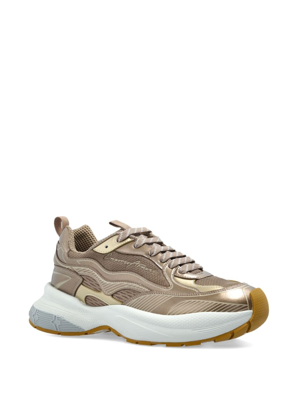 metallic mesh sneakers - 2