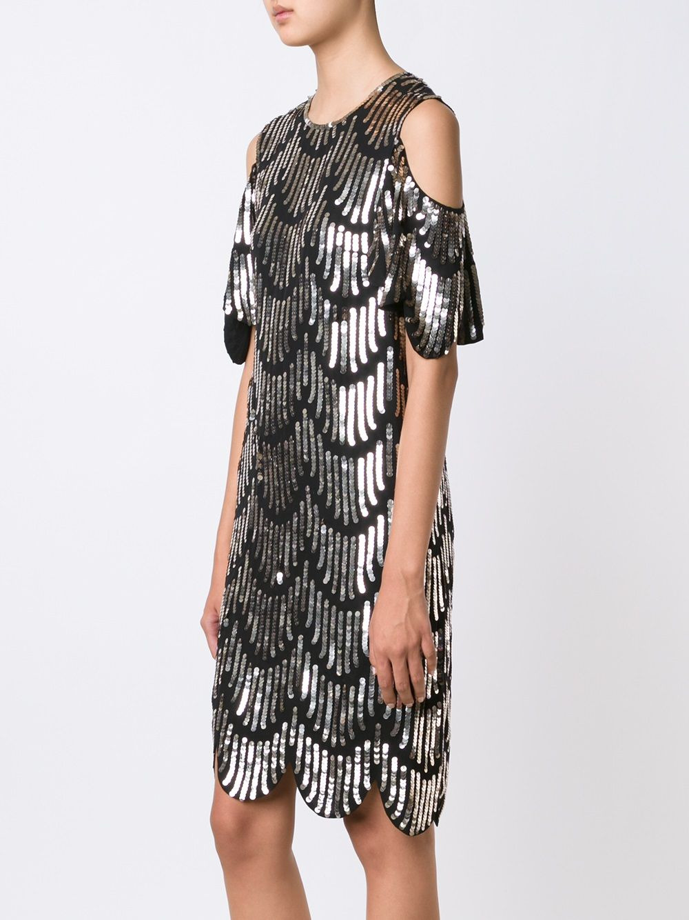 sequin embellished cocktail dress - 3