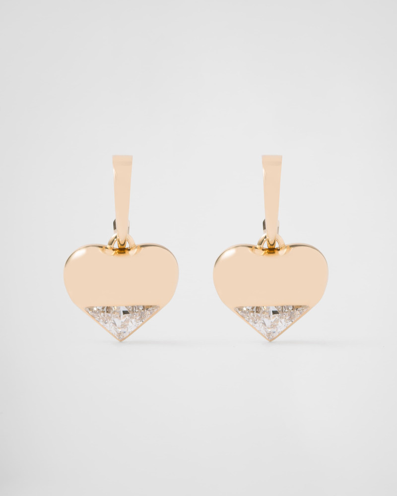 Eternal Gold pendant earrings in yellow gold and laboratory-grown diamonds 1