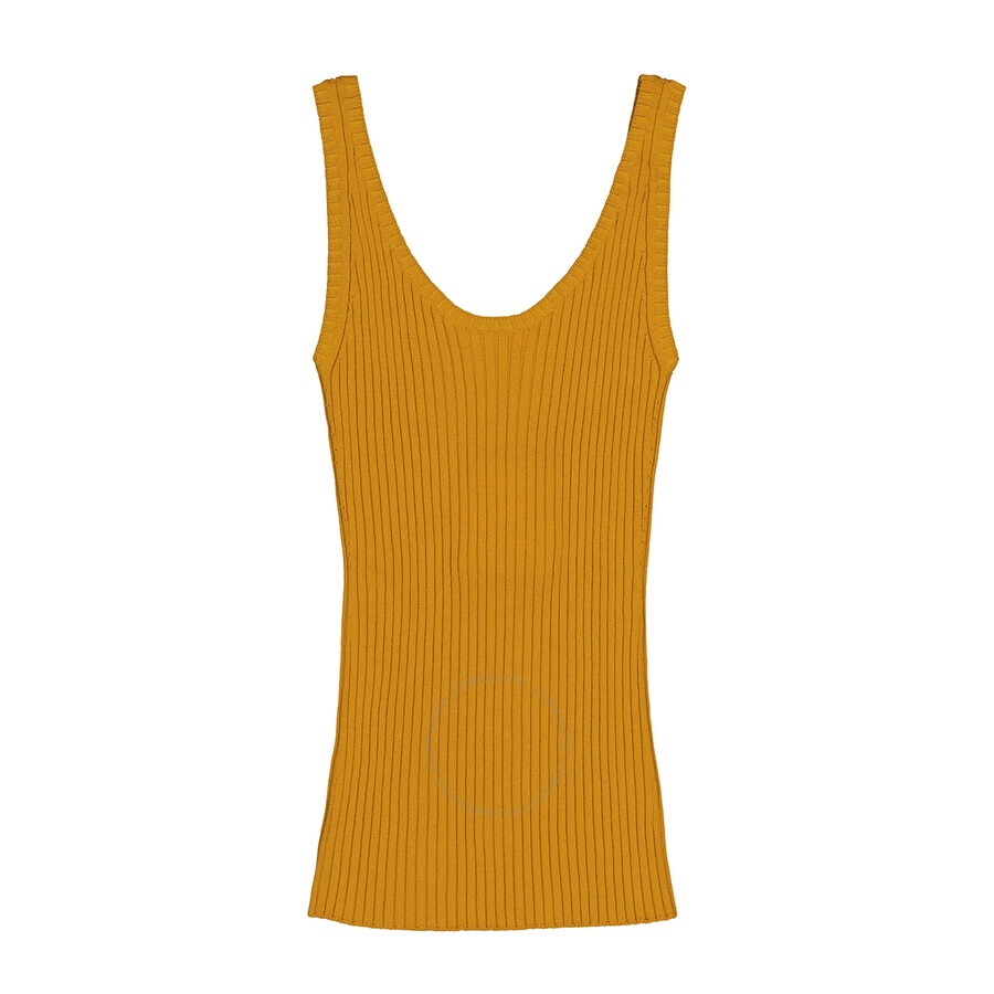 Chloe Ladies Sunlight Yellow Fitted Tank Top - 6