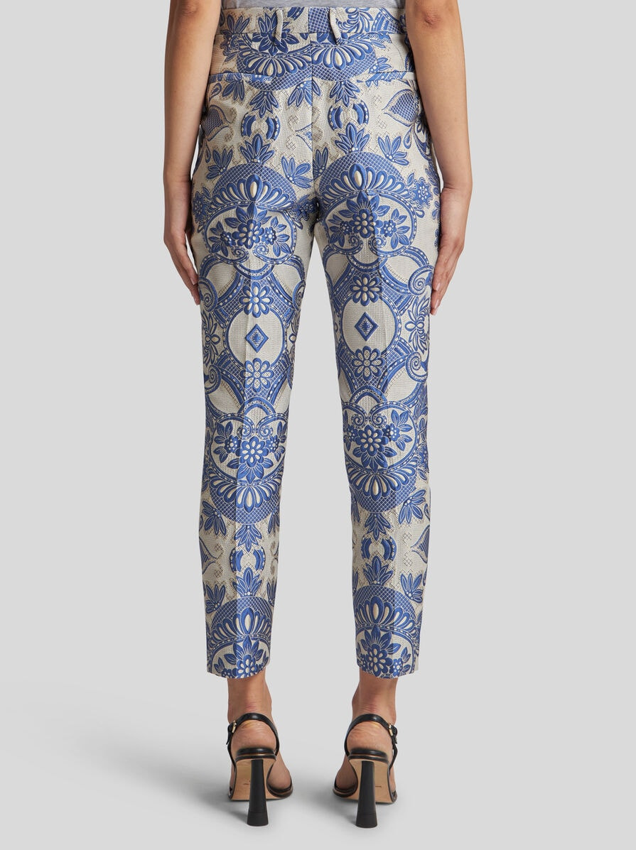 JACQUARD LACE CIGARETTE TROUSERS - 5