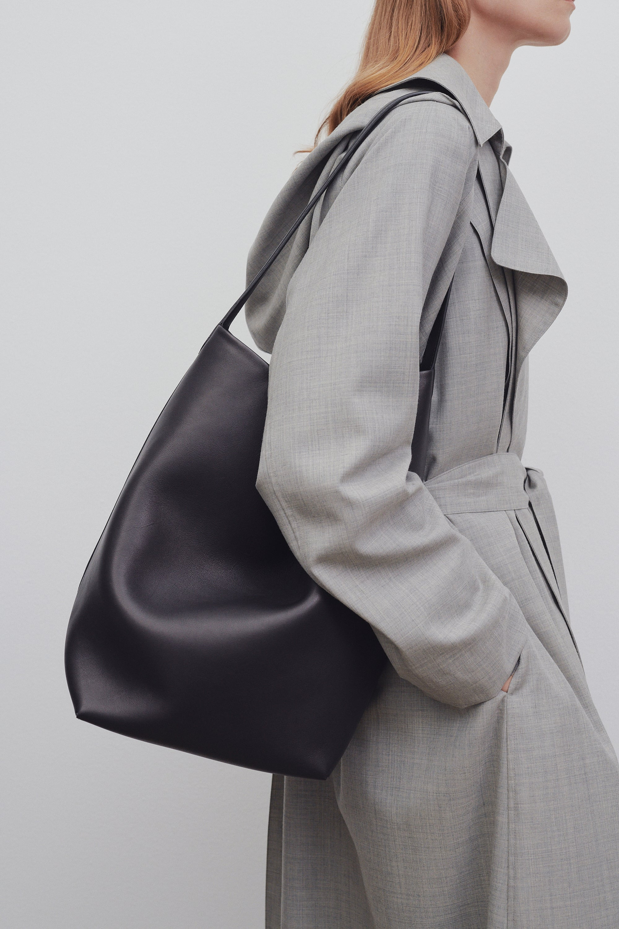 Large N/S Park Tote Bag in Leather - 4