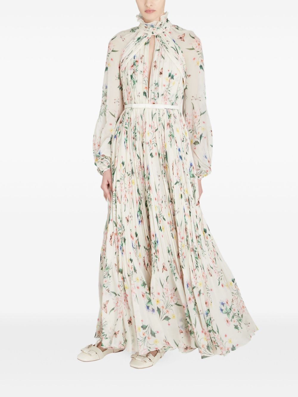 botanical draped dress - 6