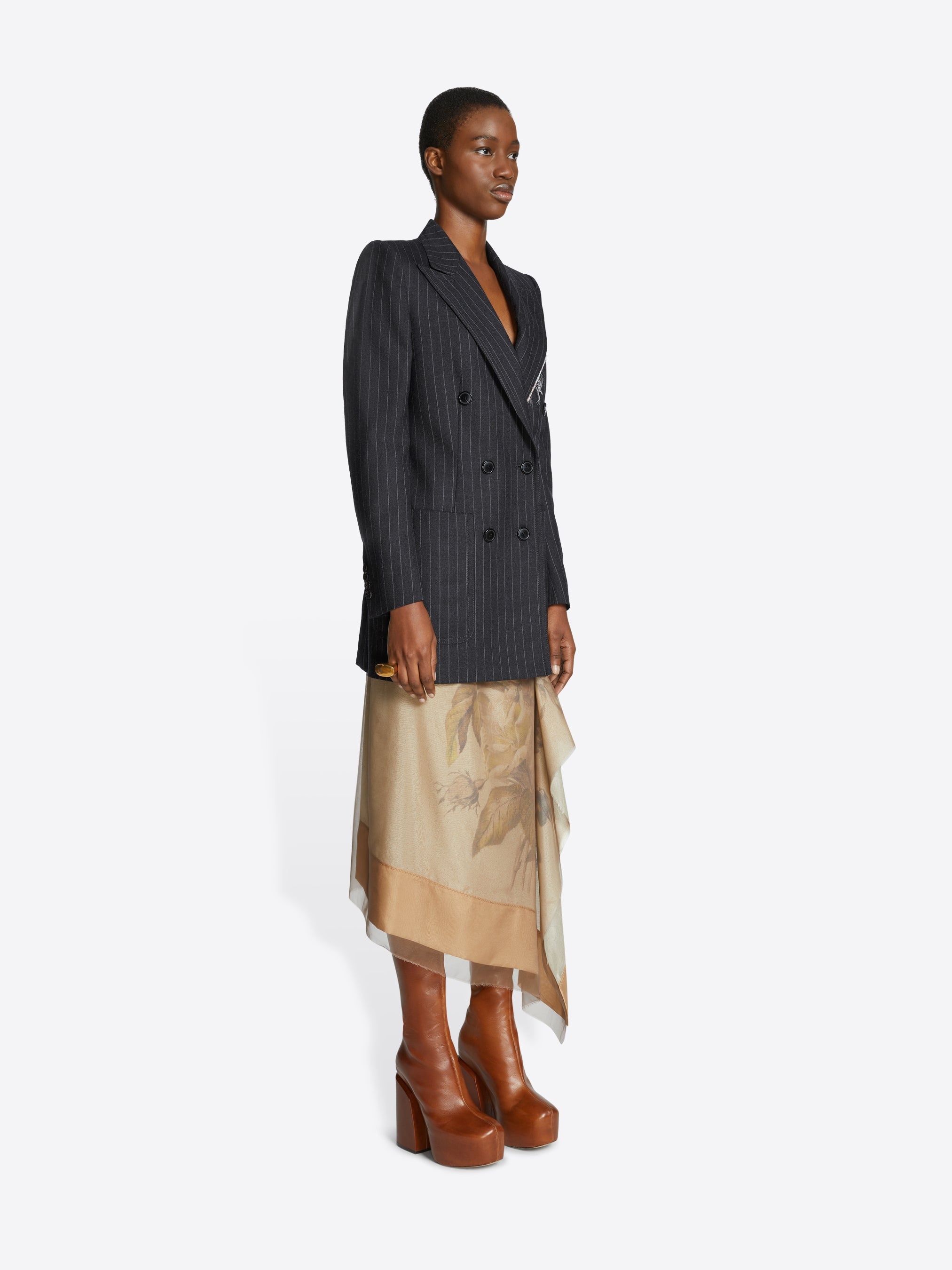 SILK WRAP SKIRT - 3