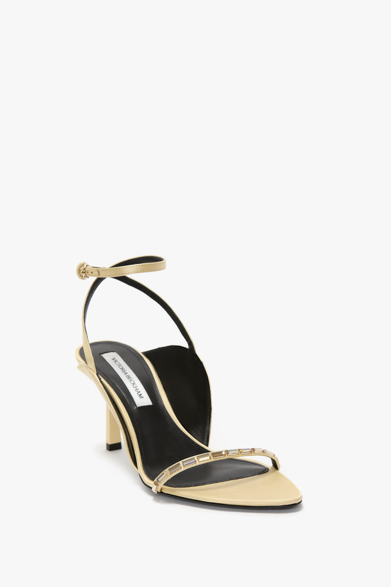 Victoria Embellished Stiletto Sandal 75 In Sand Satin 2