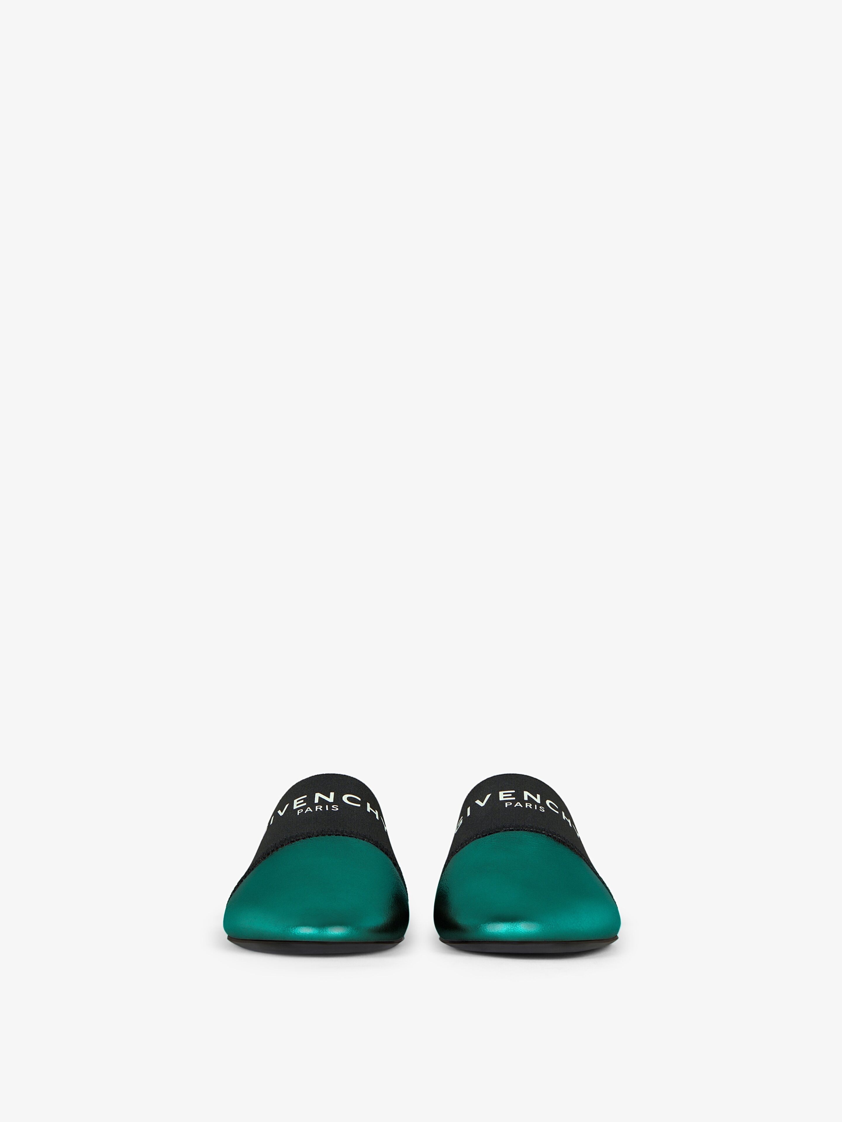 BEDFORD FLAT MULES IN LAMINATED LEATHER - 2