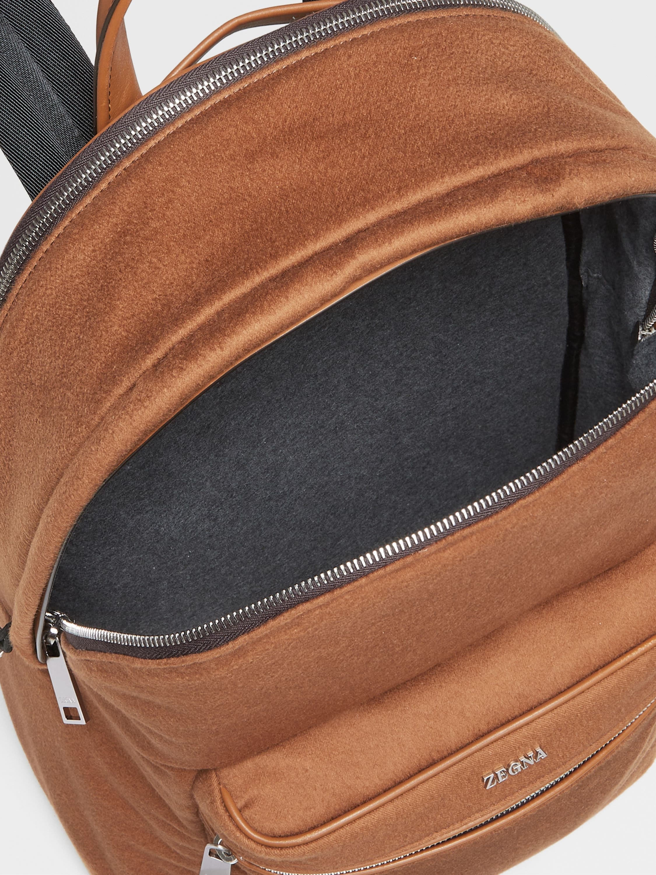 FOLIAGE CASHMERE HOODIE BACKPACK - 4