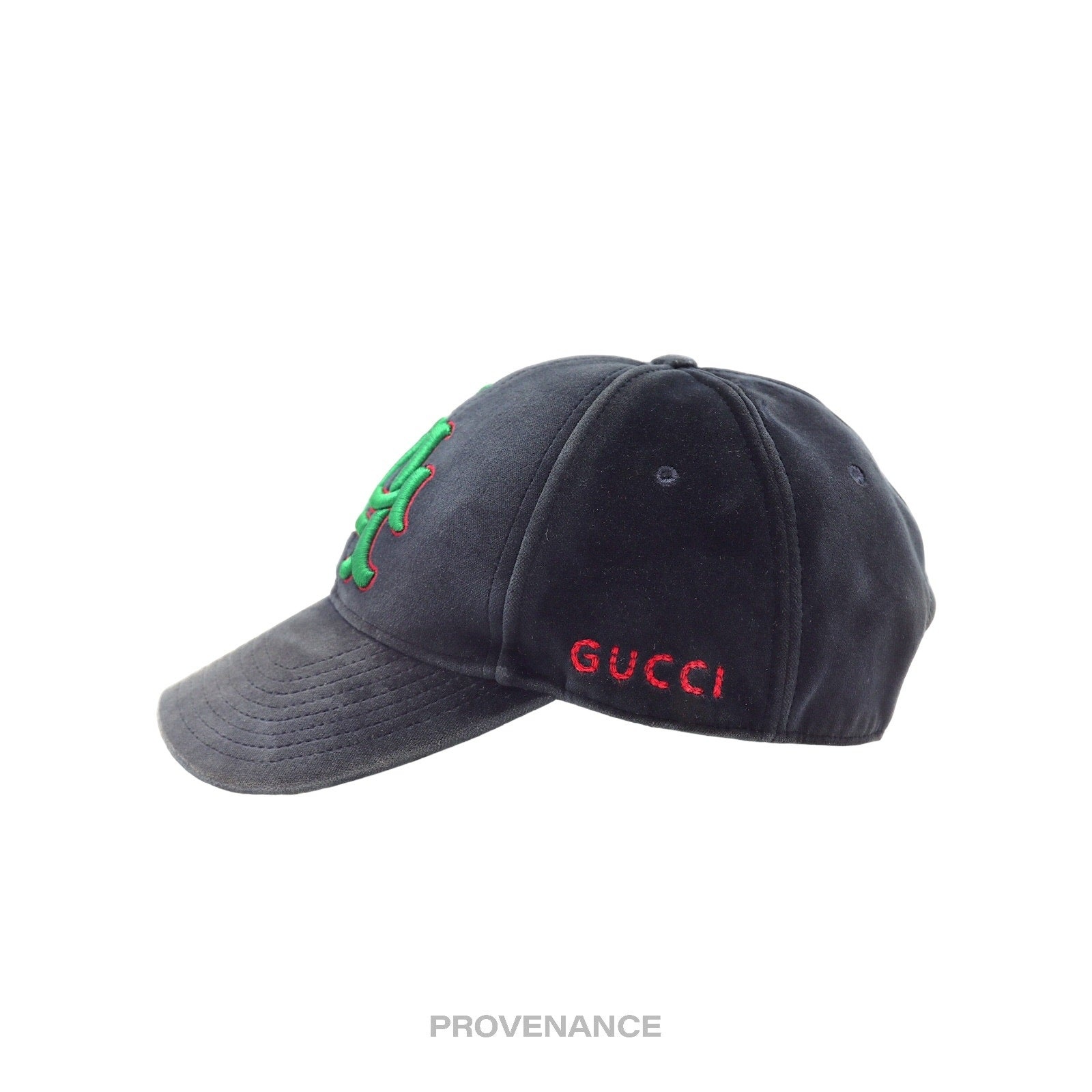 GUCCI Gucci x MLB LA Angels Velour Hat Cap - Black Velour  display picture 1