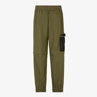 FENDI Green nylon pants outlook