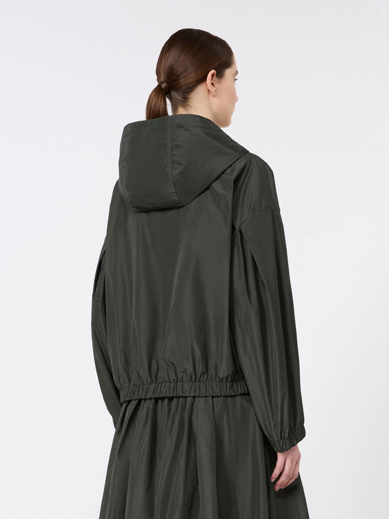 ELISEO Water-repellent taffeta hooded jacket - DARK GREEN 4
