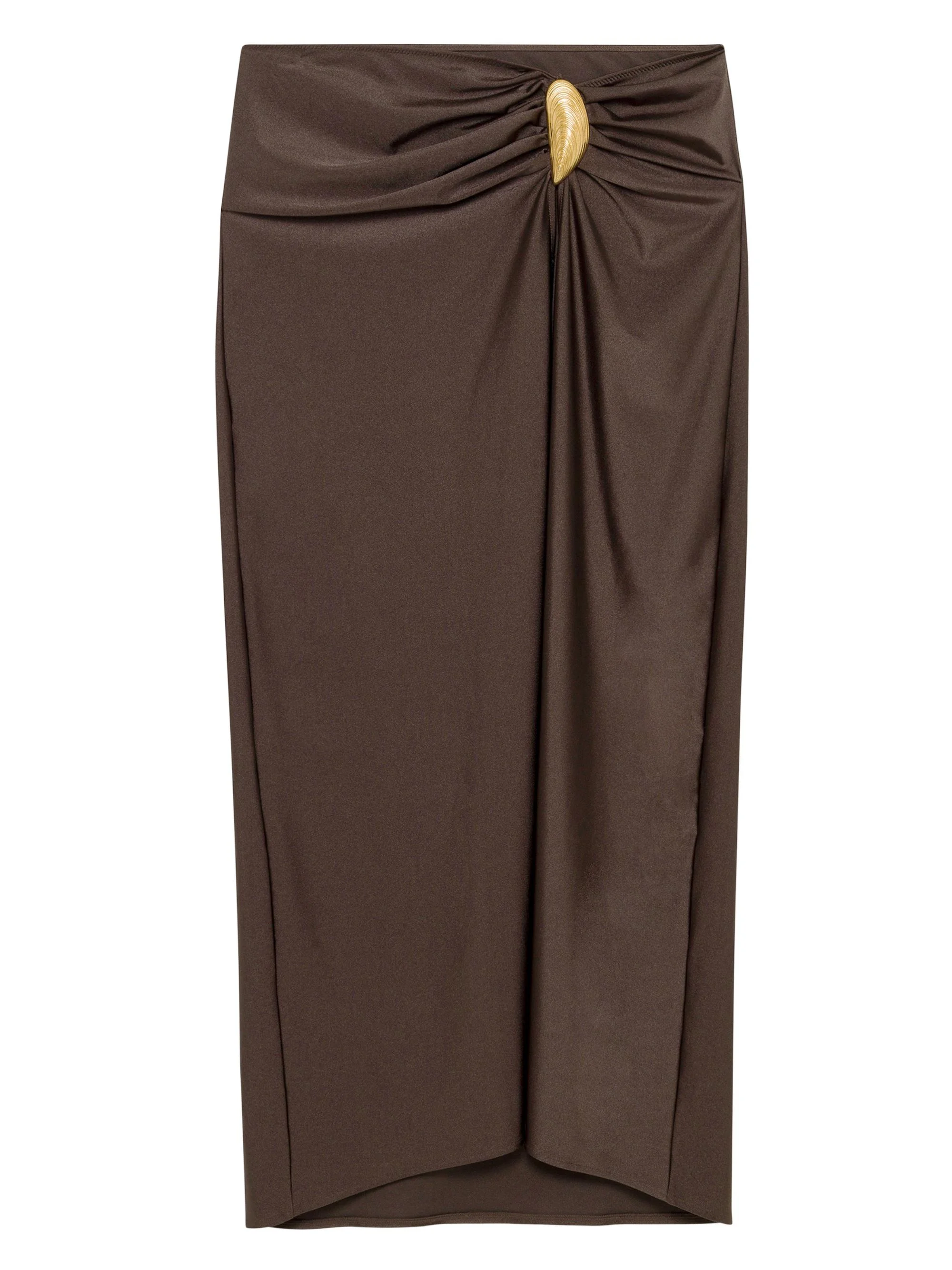 Women's Eiana Shell Midi-Skirt - Chocolate - 1
