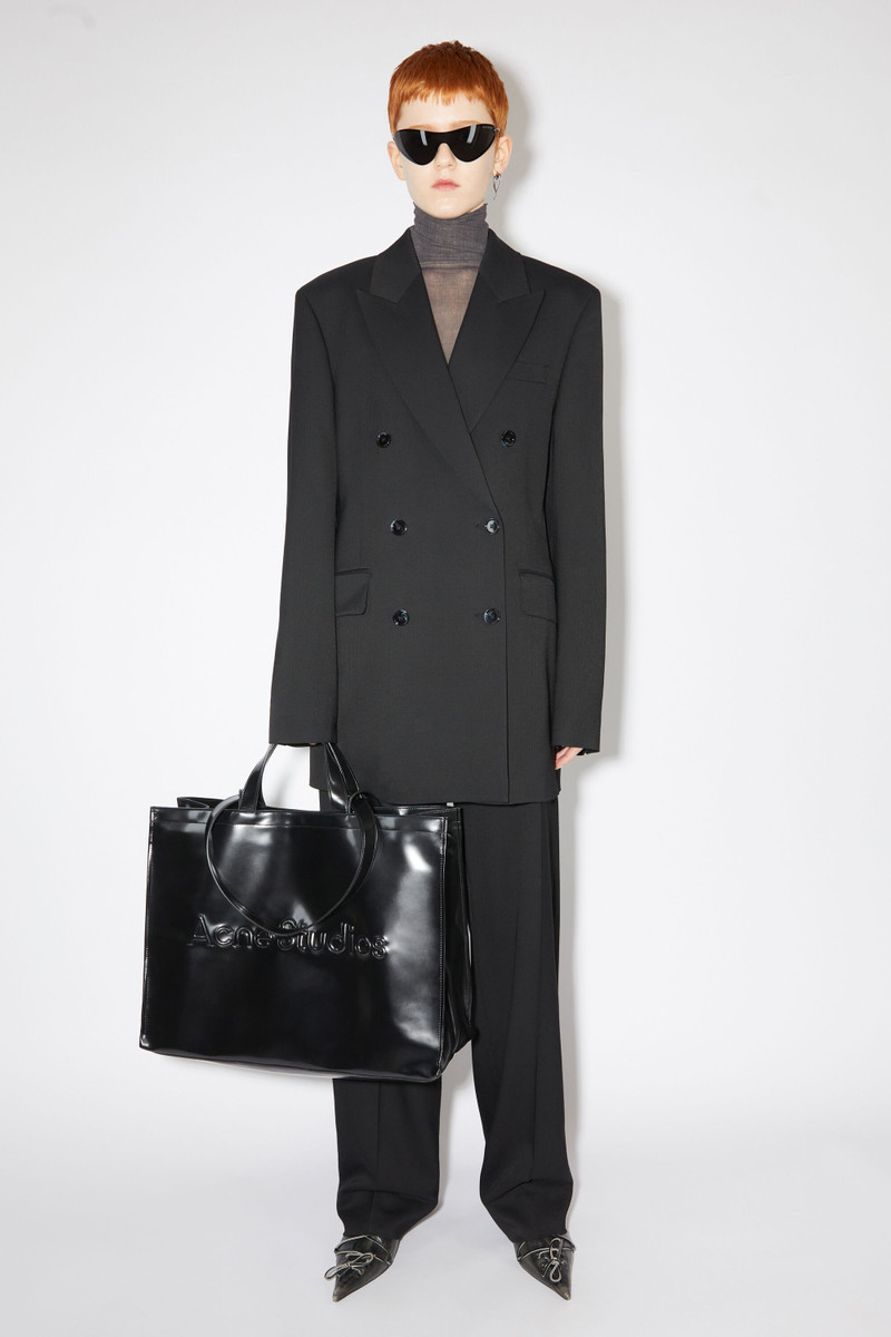 Logo shoulder tote bag - Black 2