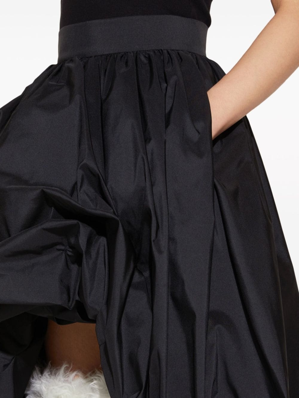 asymmetric taffeta full skirt - 5