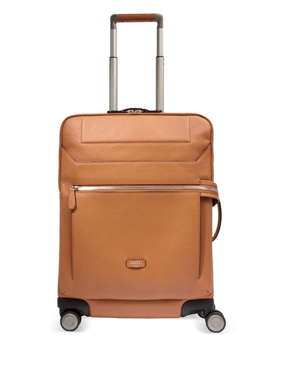 leather logo-plaque suitcase - 1