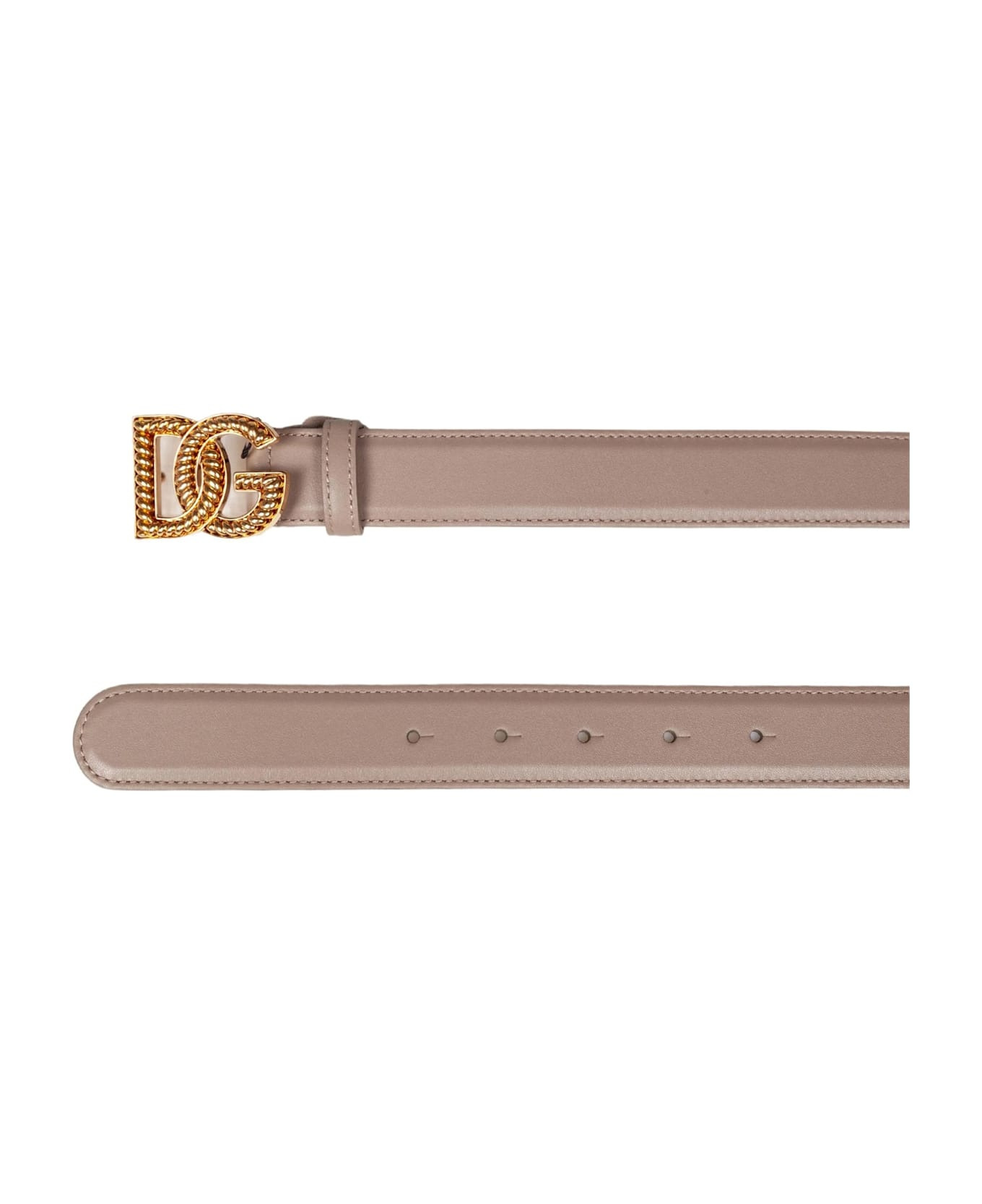 Taupe Plonge Leather Belt - 2