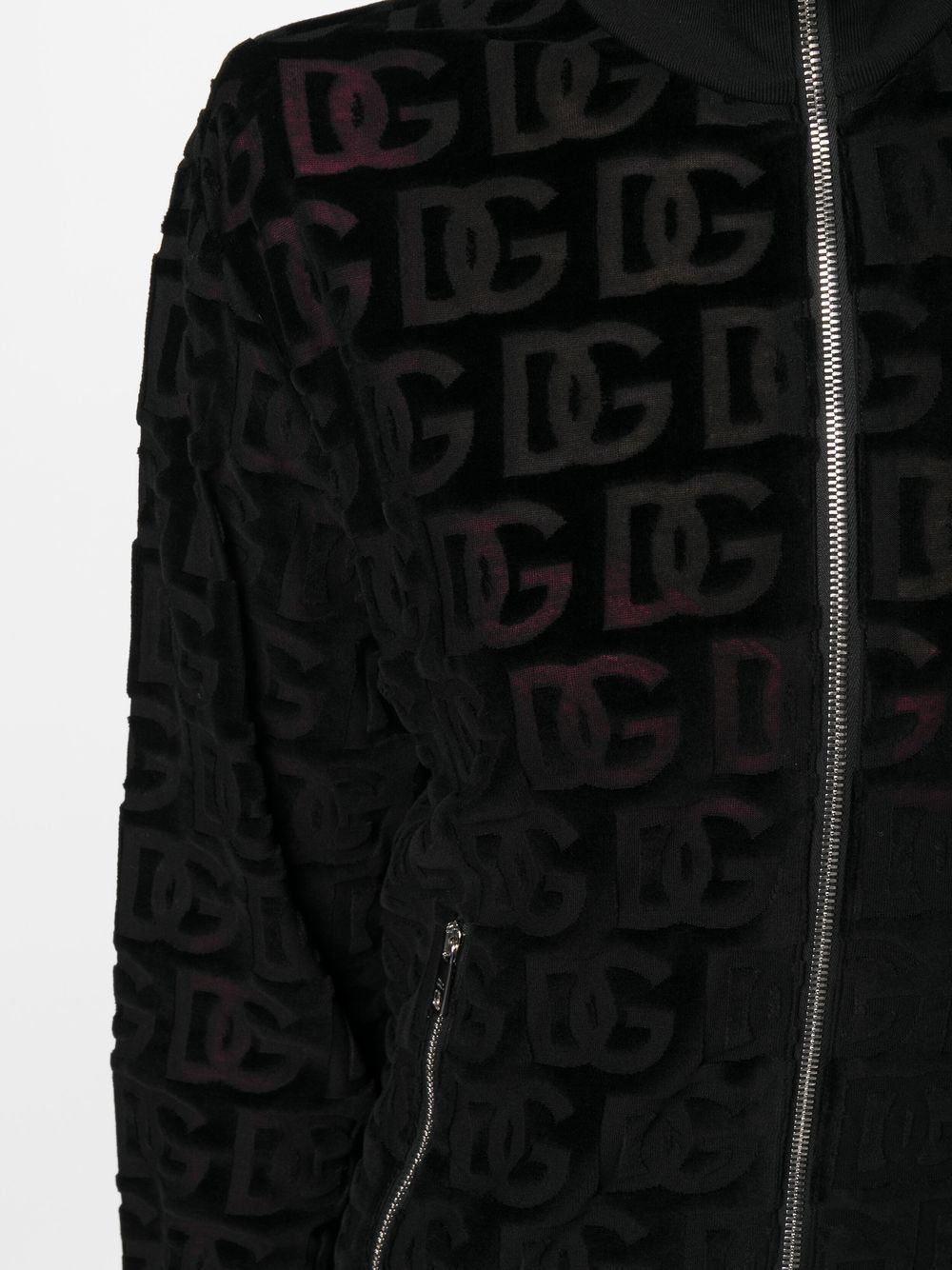 jacquard-logo zip-up sweatshirt - 5
