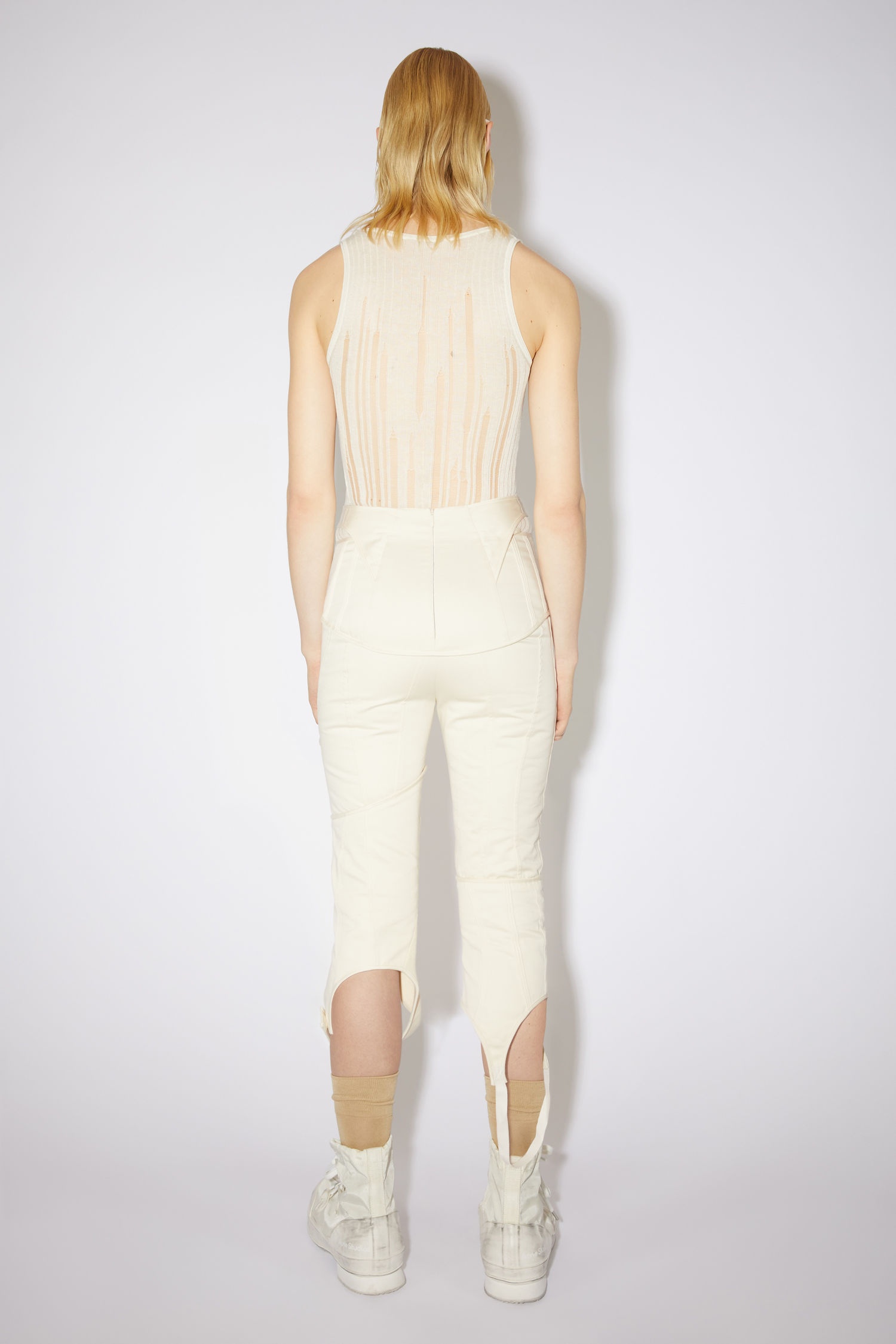 Patchwork trousers - White - 3
