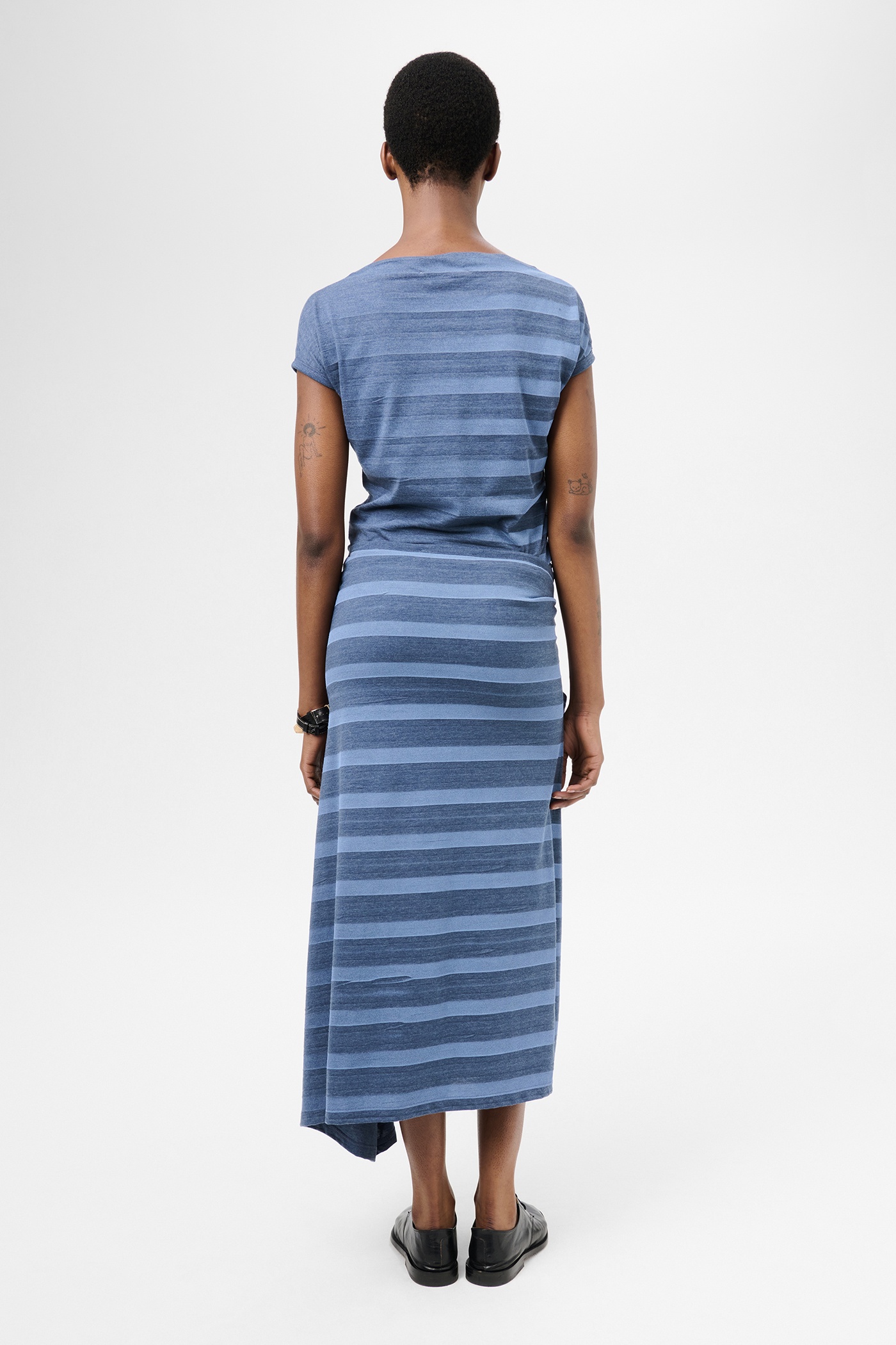 Sash Skirt 70S Jersey Wave Plisse - 7