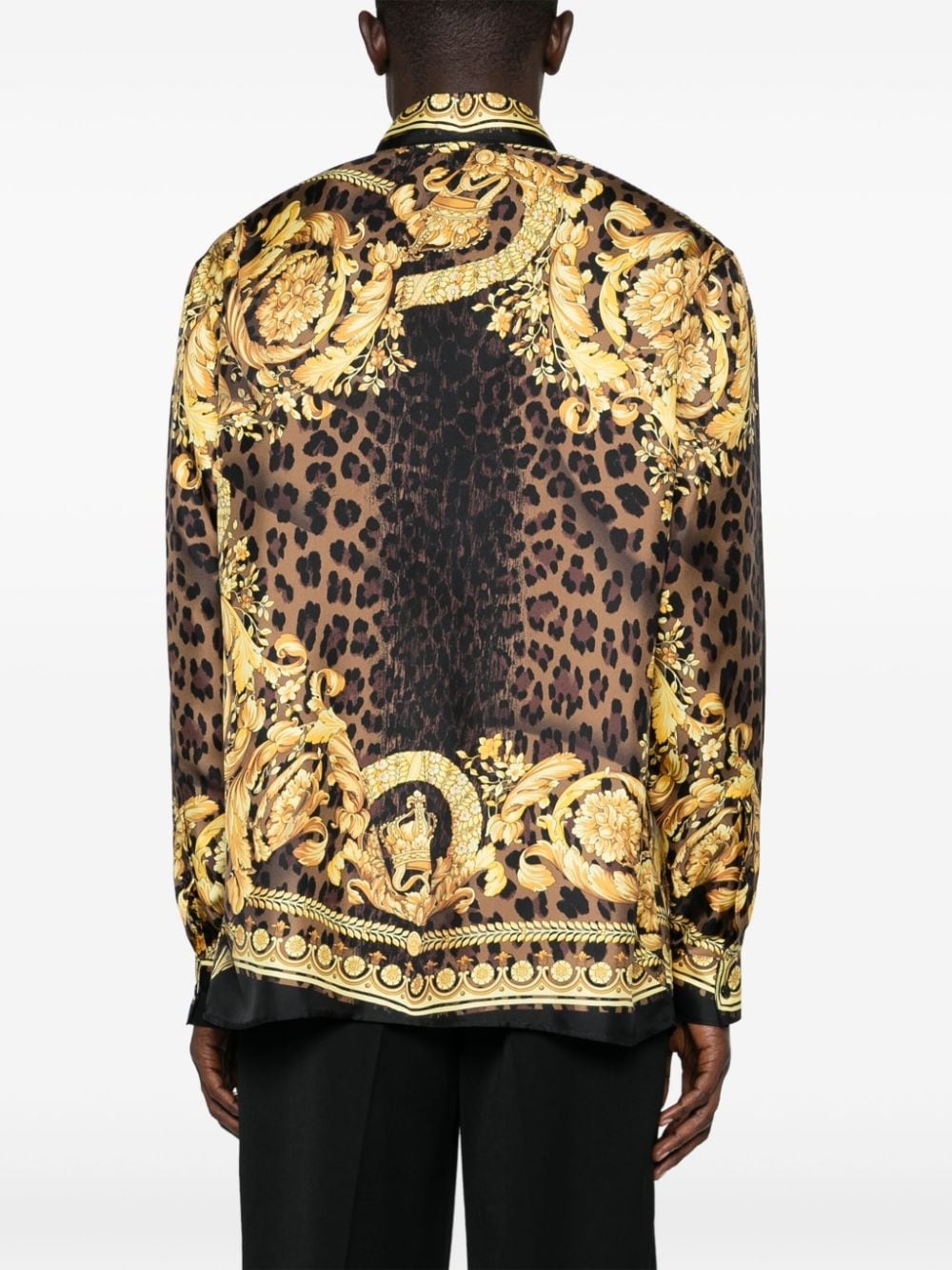 Barocco-print shirt - 4