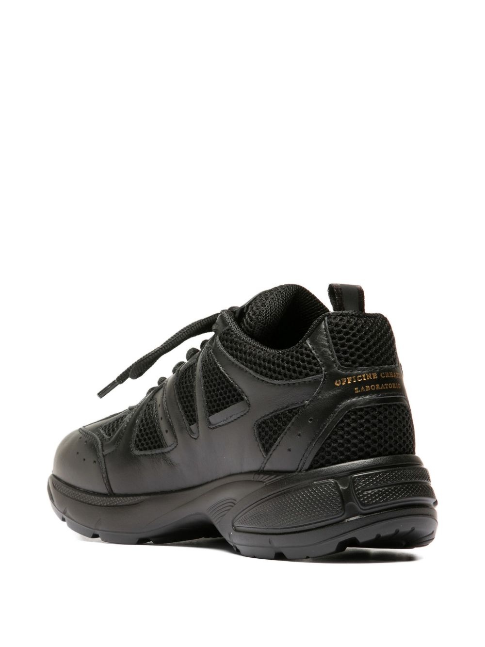 mesh leather trainers - 5