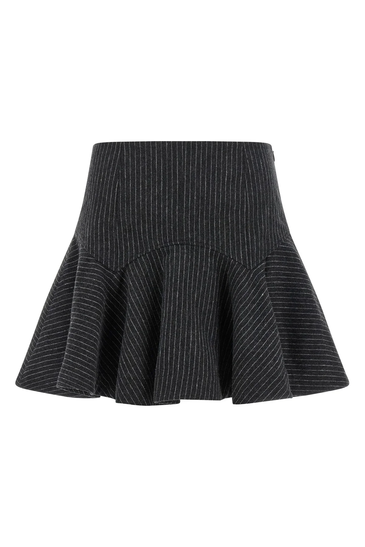 Pinstriped Flannel Skirt - 1