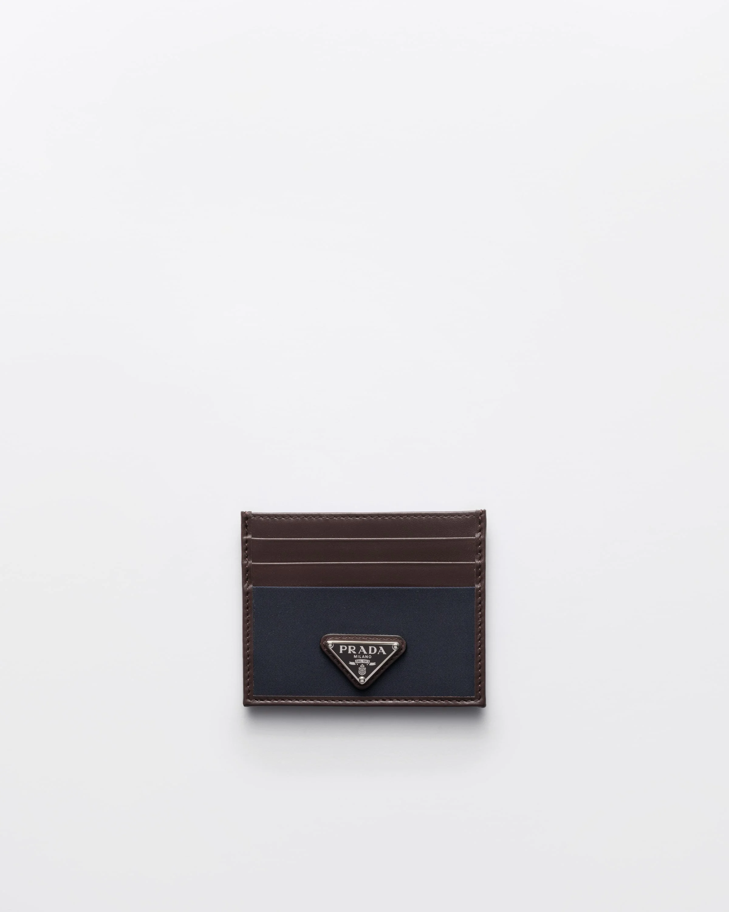 Re-Nylon and leather card holder - 1