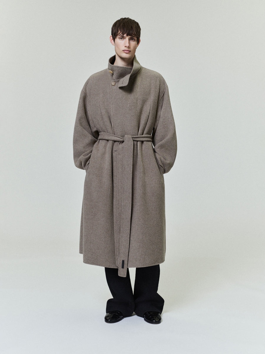 Wool Cashmere Highneck Coat - 2