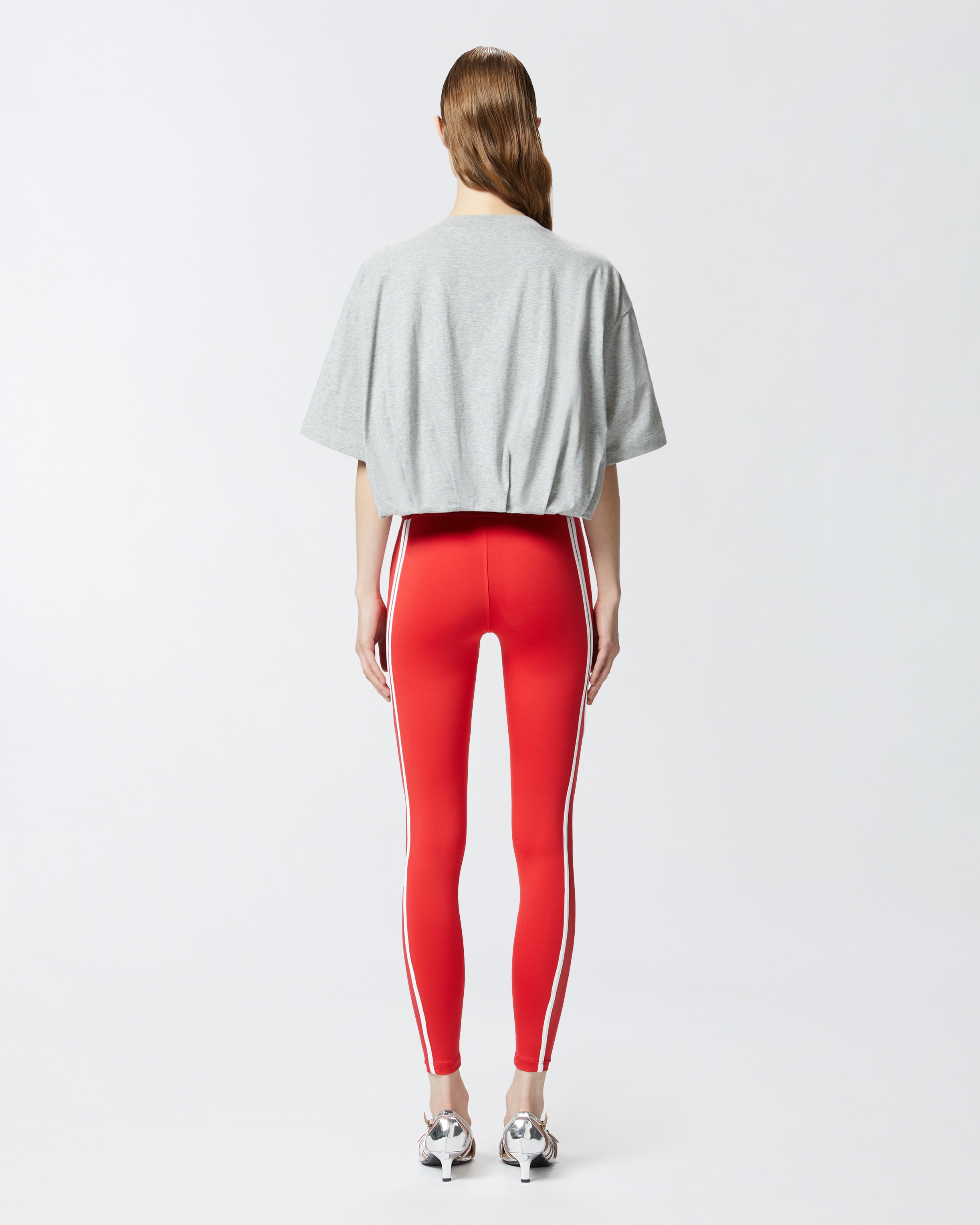 SHORT AND LOOSE T-SHIRT WITH LOGO EMBROIDERY - 4