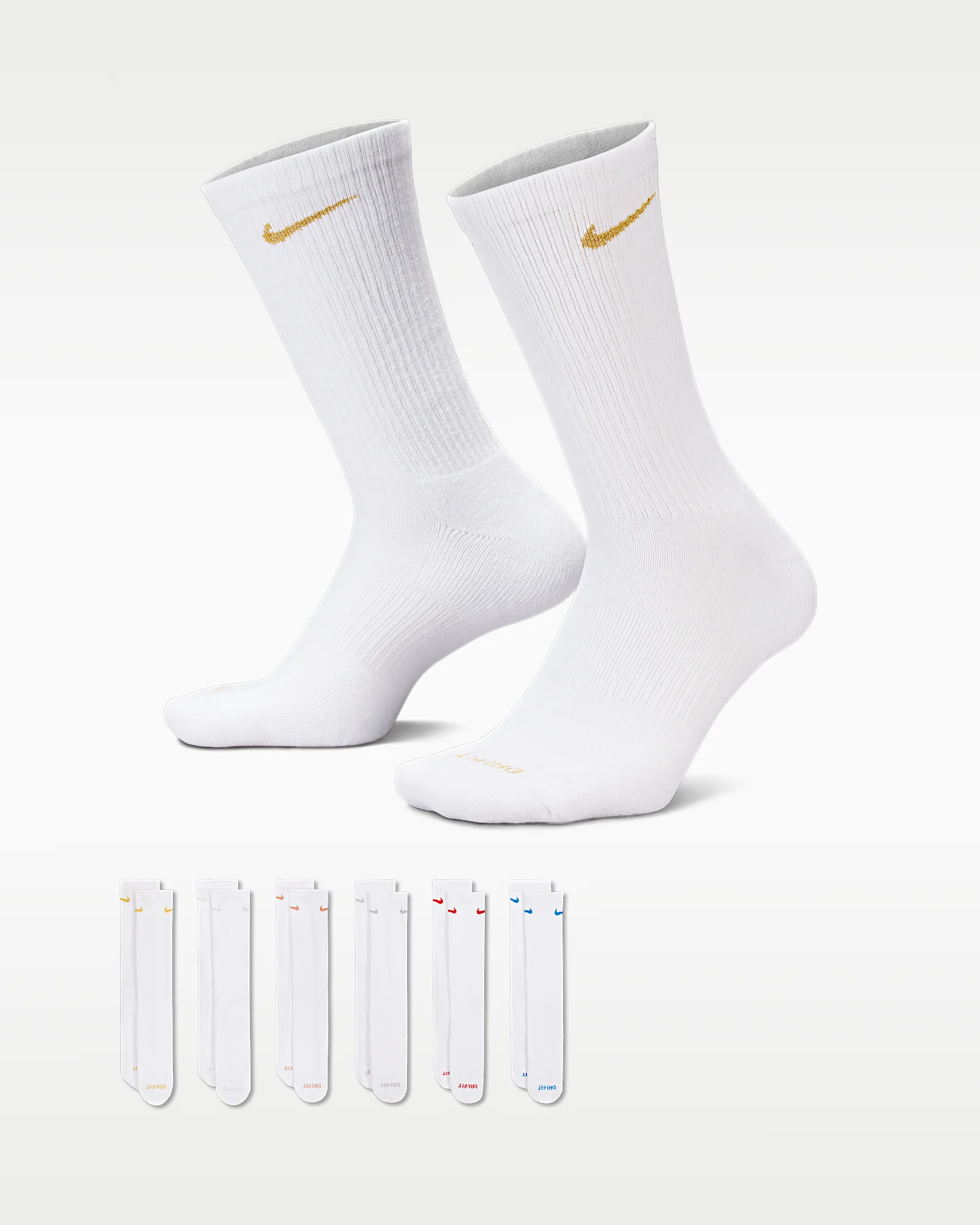 Nike Everyday Plus Cushioned Training Crew Socks (6 Pairs) - 1