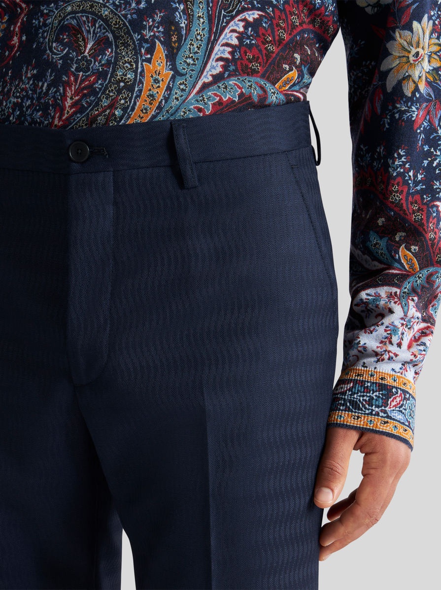 WOOL JACQUARD TROUSERS - 3