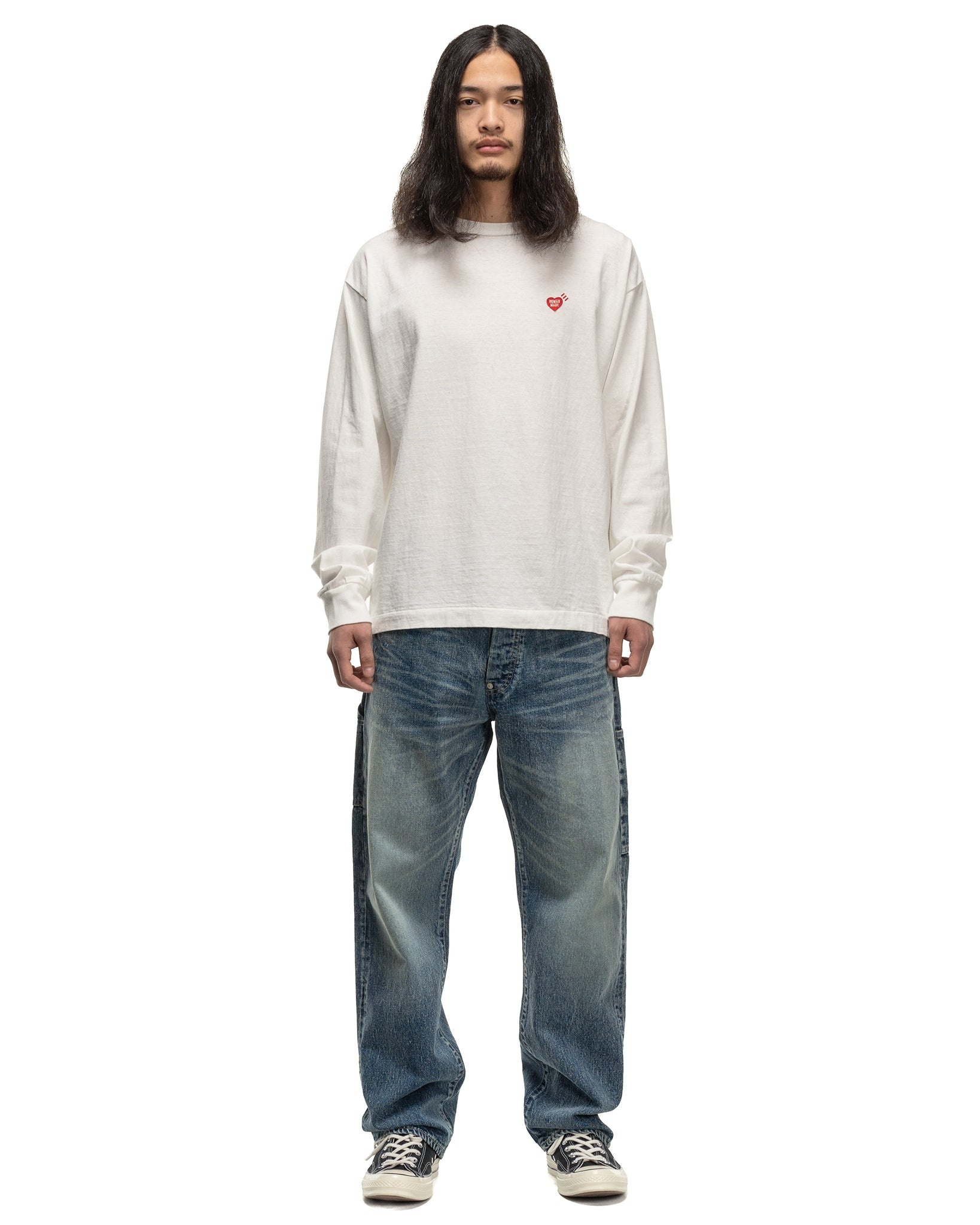 L/S T-SHIRT #3 WHITE - 3