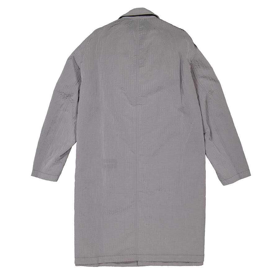 Emporio Armani Single-Breasted Textured Trench Coat - 6