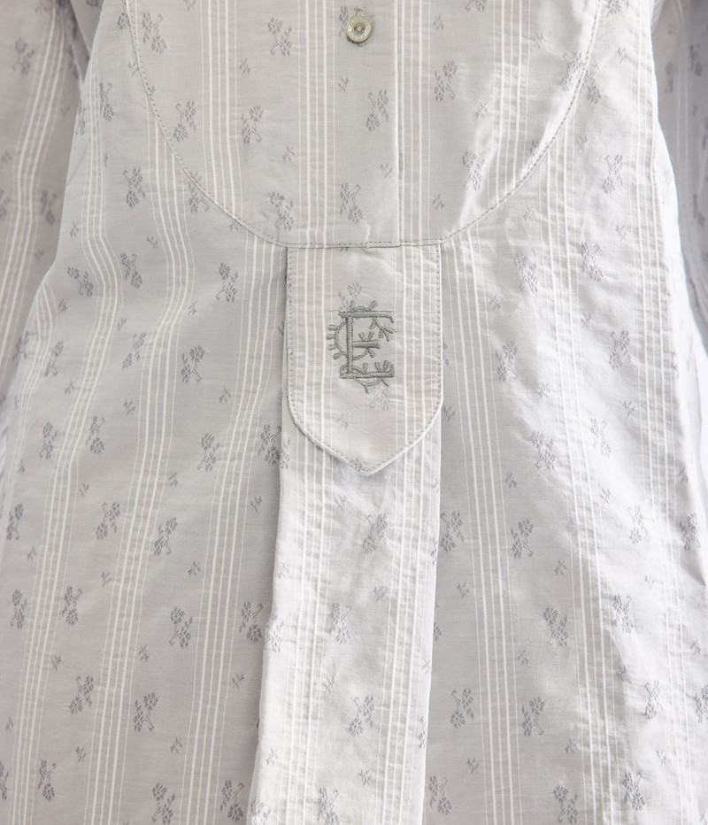 DITSY COTTON STRIPE LONG SLEEVE MINI SHIRT DRESS 6