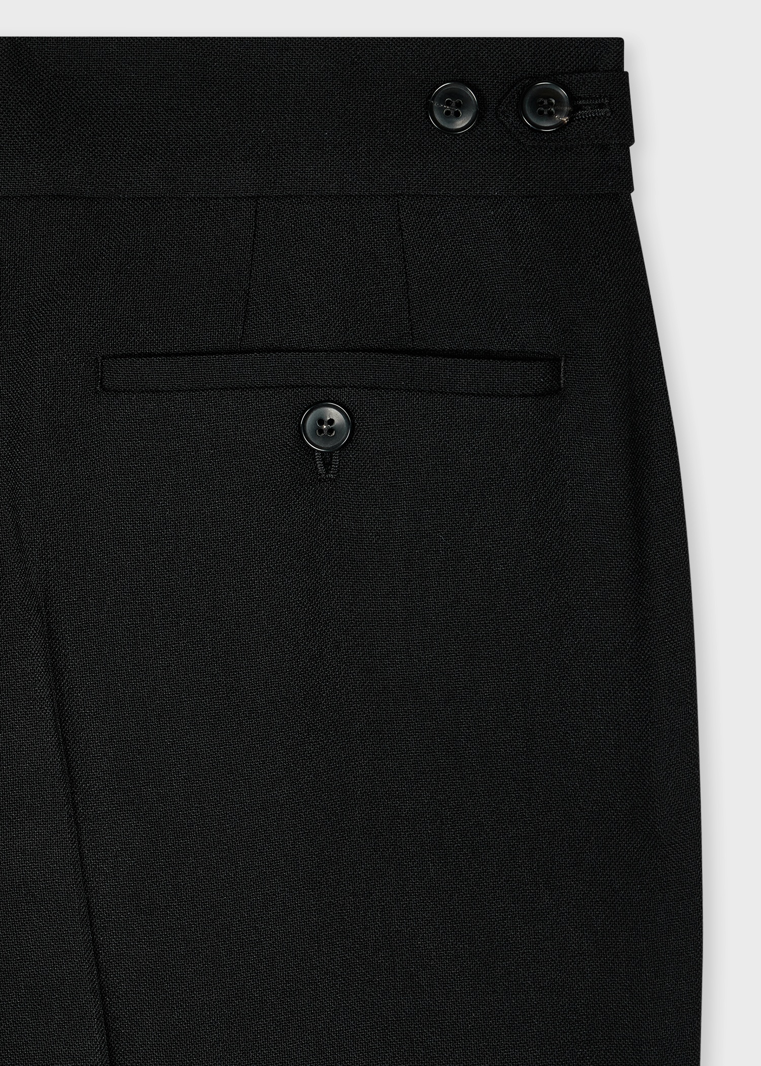 Black Two-Ply Hopsack Wool Work Jacket and Pleated Trousers Co-ord - 6