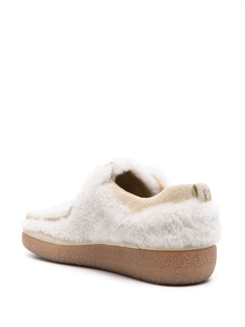 shearling lace-up shoes - 3