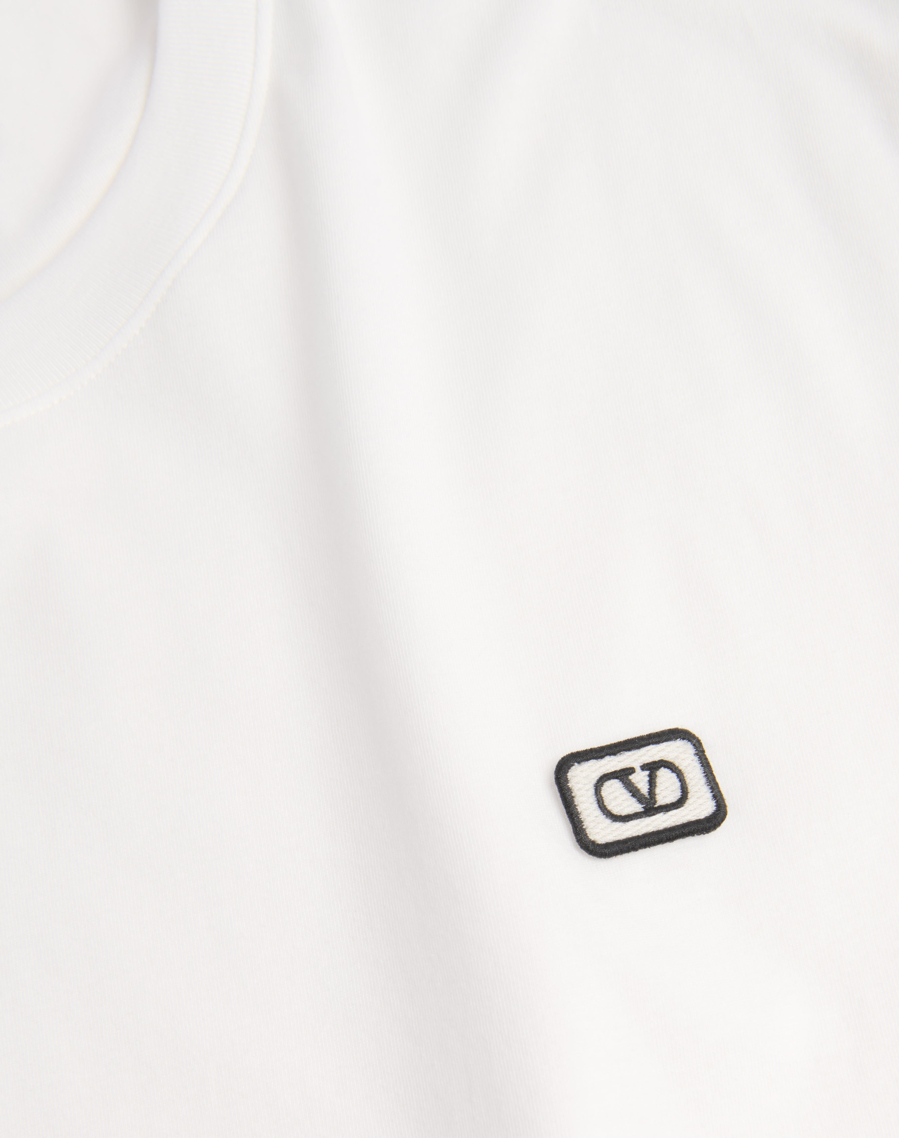 COTTON T-SHIRT WITH VLOGO PATCH - 3