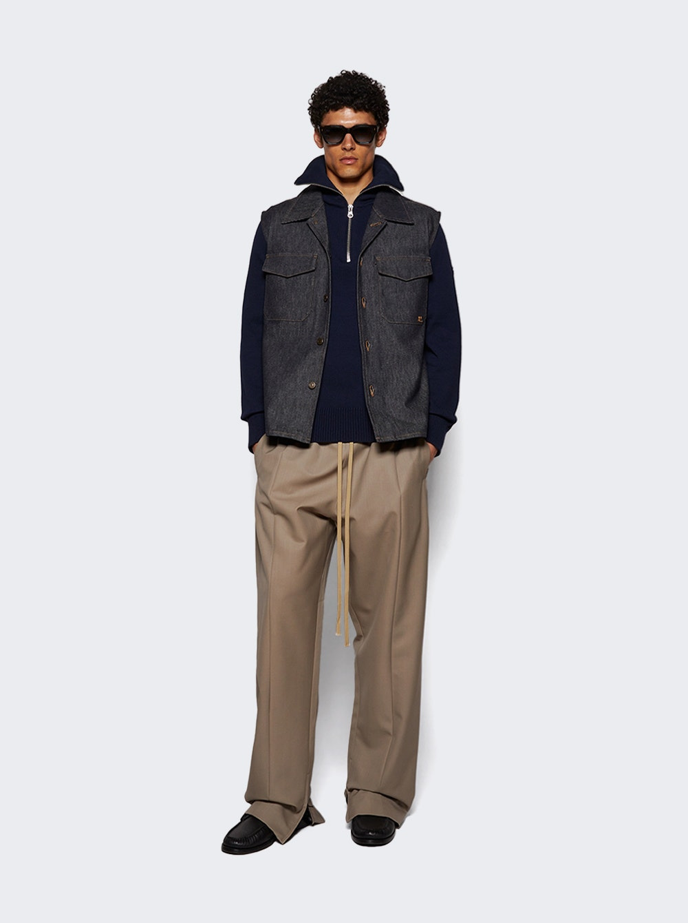 Center Seam Track Pant Dusty Beige - 5