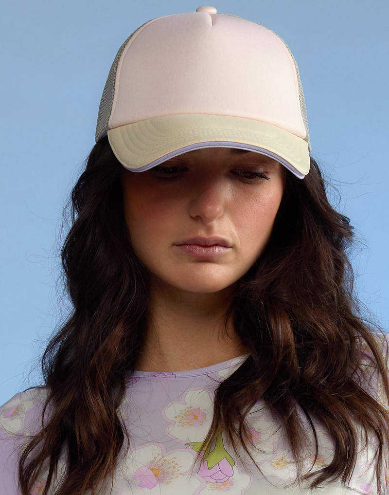 CYNTHIA ROWLEY Colorblock Trucker Hat outlook