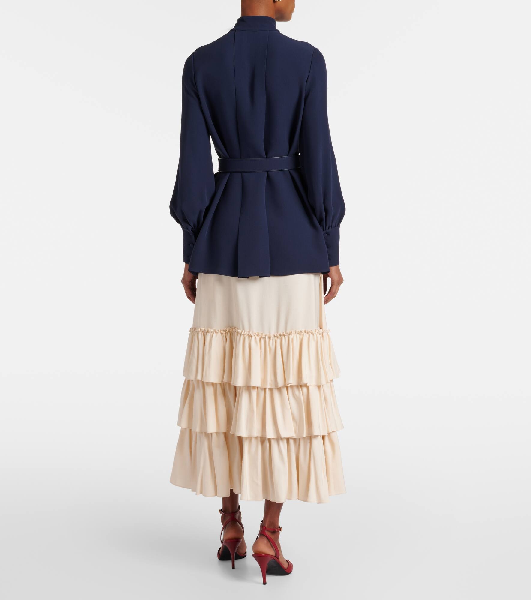 Cady Couture pleated belted blouse - 3