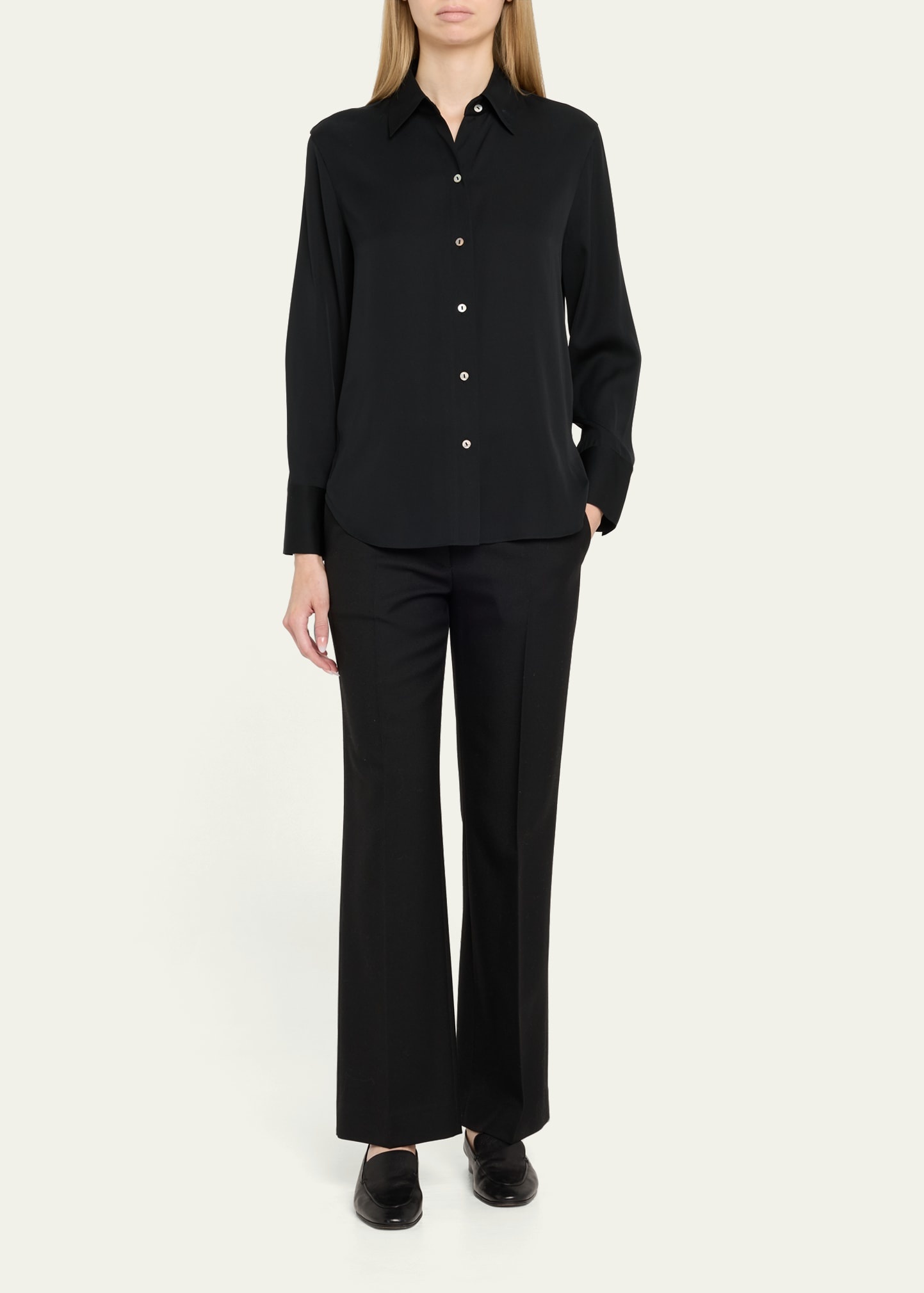 Classic Button-Front Blouse - 2