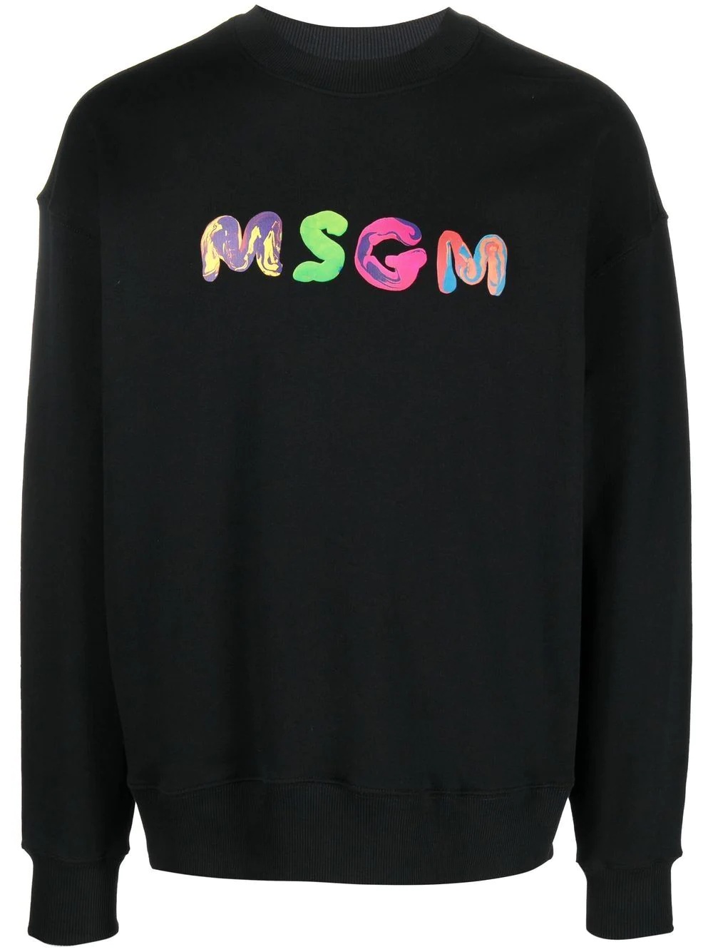 logo-print cotton jumper - 1