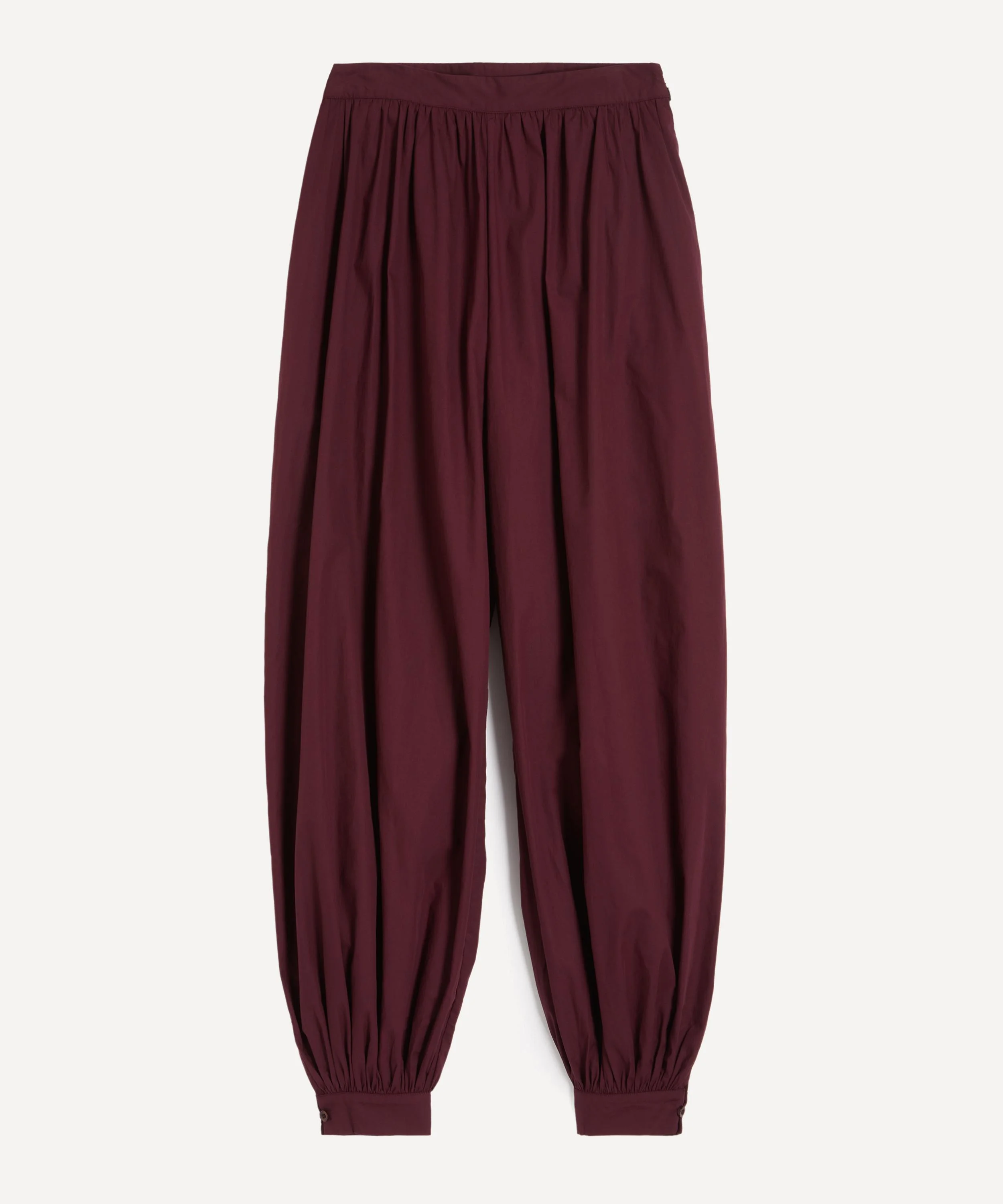 Bordeaux Balloon Pleated Trousers - 1