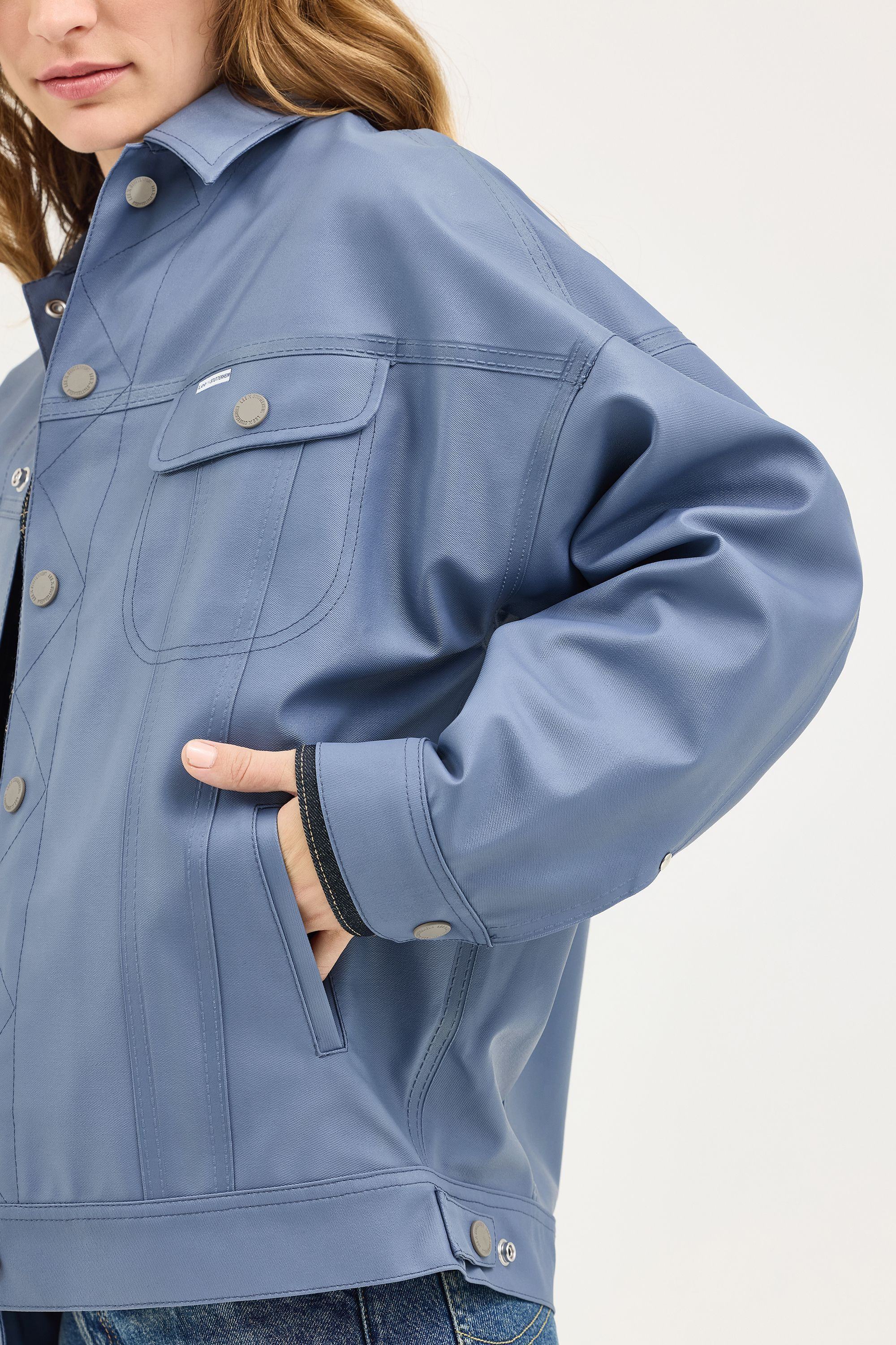 Women’s Lee® x STUTTERHEIM Storm Rider™ Jacket Ash Blue - 3