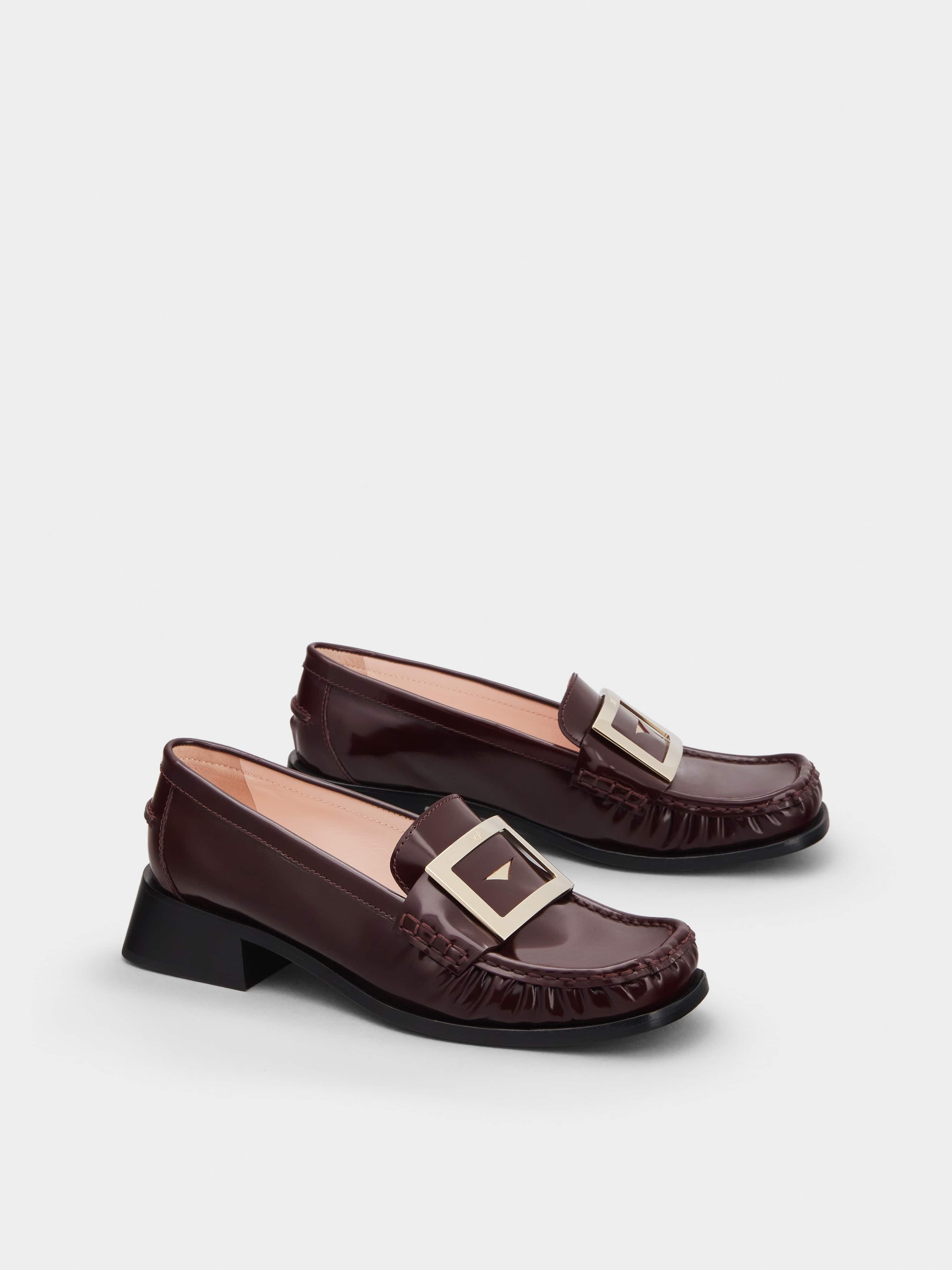 Preppy Viv' Metal Buckle Loafers in Patent Leather - 2