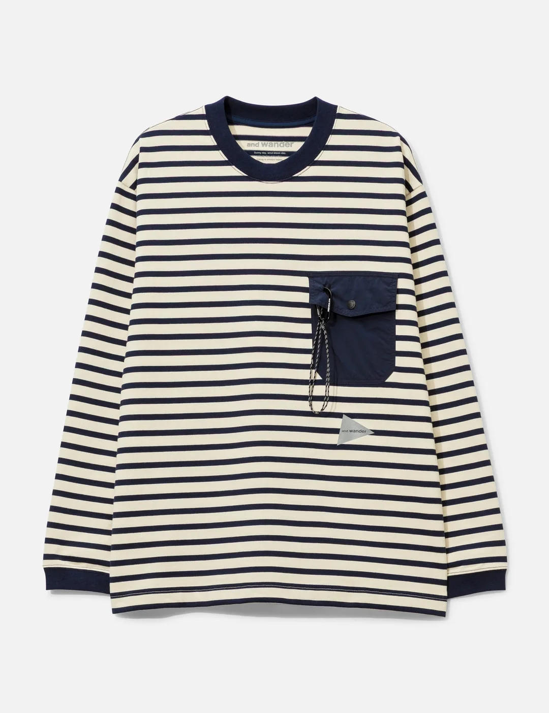 STRIPE POCKET LONG SLEEVES T-SHIRT - 1