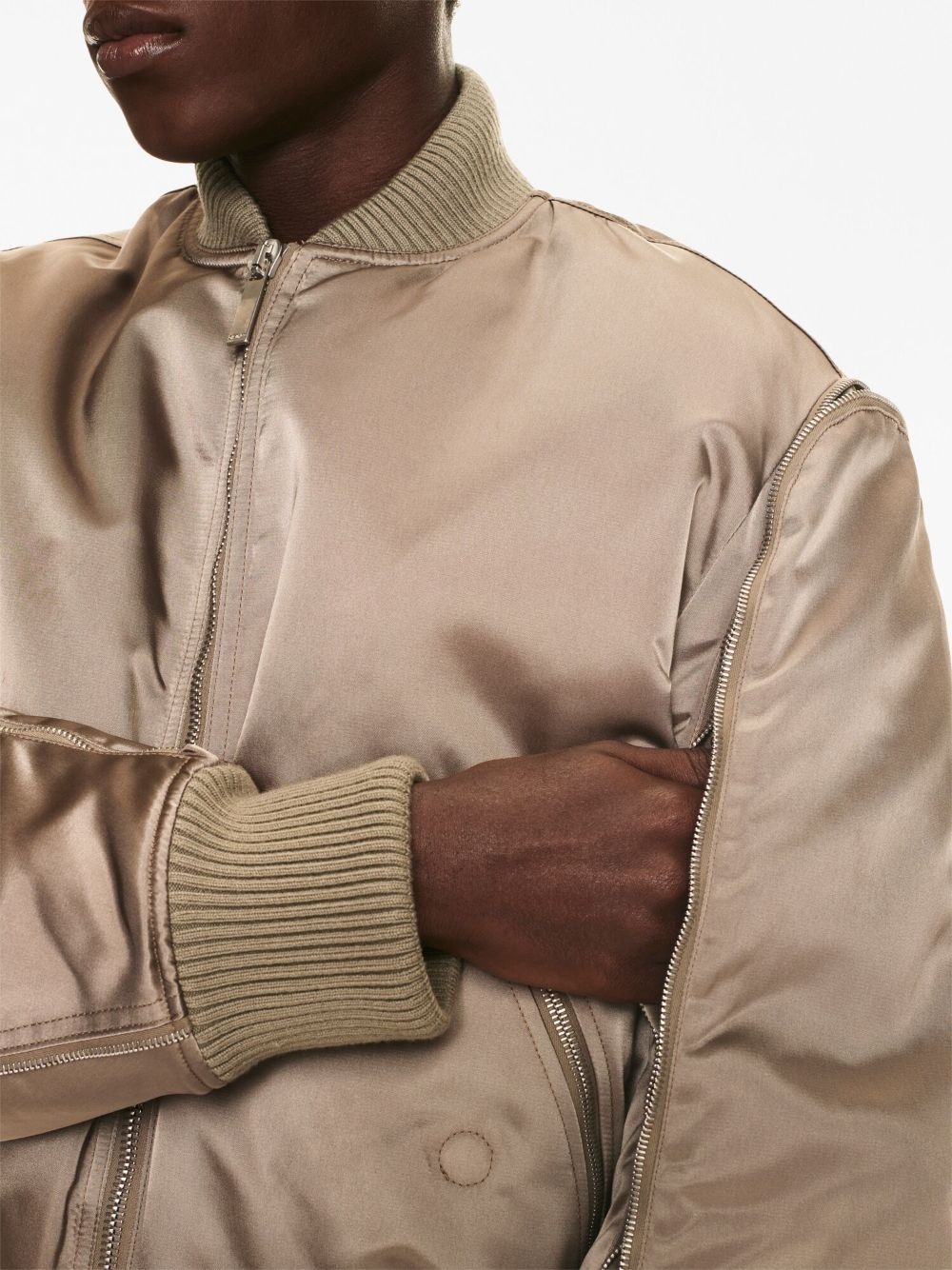 zip-detail bomber jacket - 5
